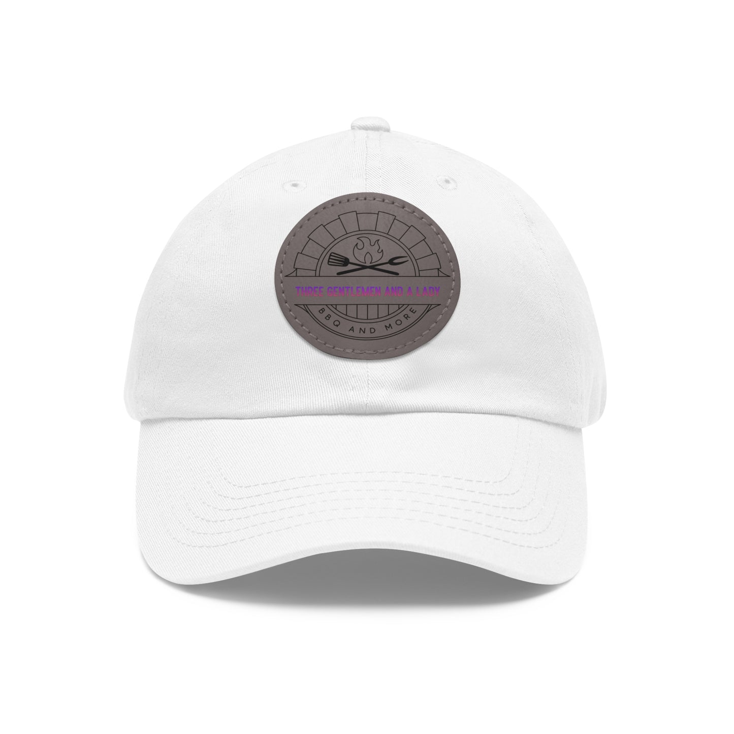 3 gentlemen and a lady-Hat with Leather Patch (Round)