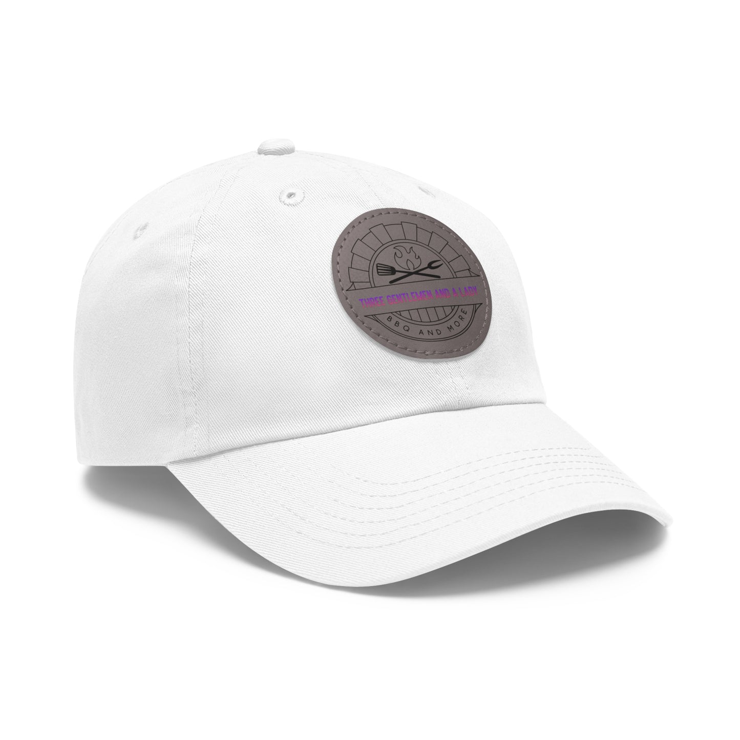 3 gentlemen and a lady-Hat with Leather Patch (Round)