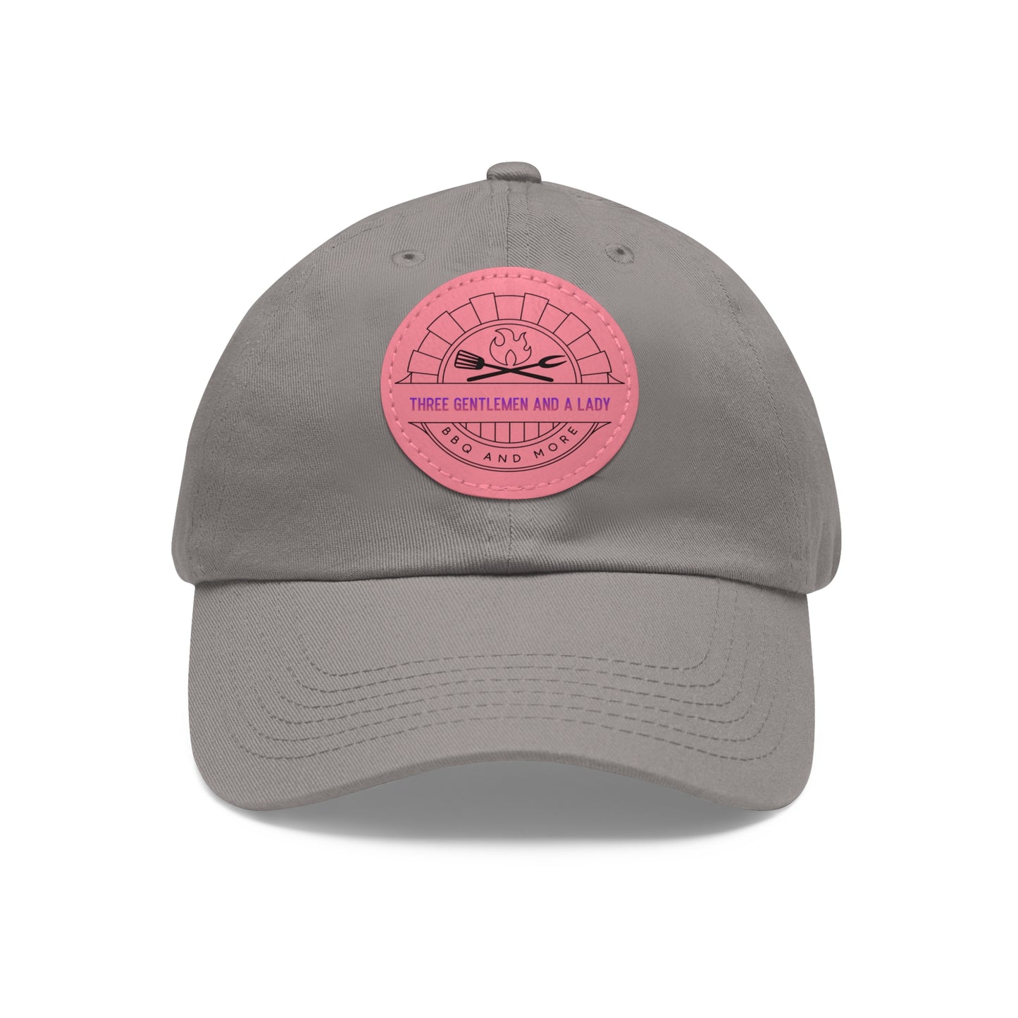 3 gentlemen and a lady-Hat with Leather Patch (Round)