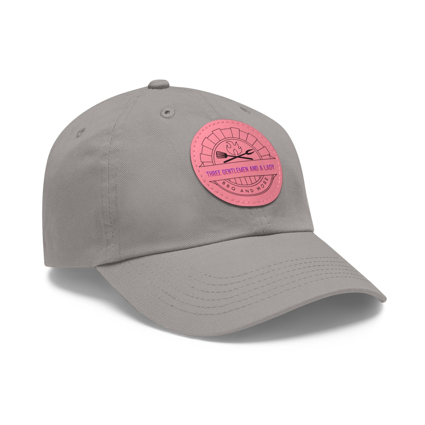 3 gentlemen and a lady-Hat with Leather Patch (Round)