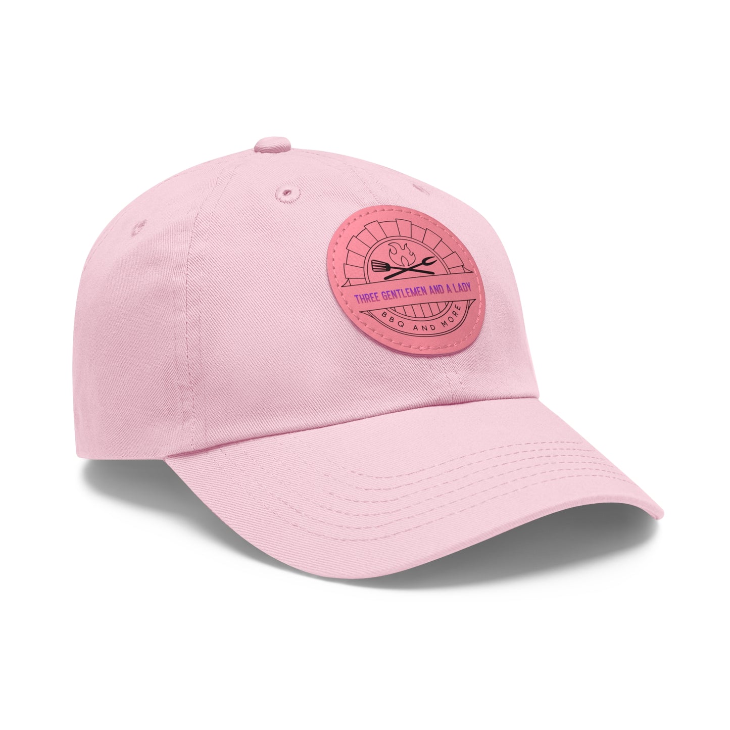 3 gentlemen and a lady-Hat with Leather Patch (Round)