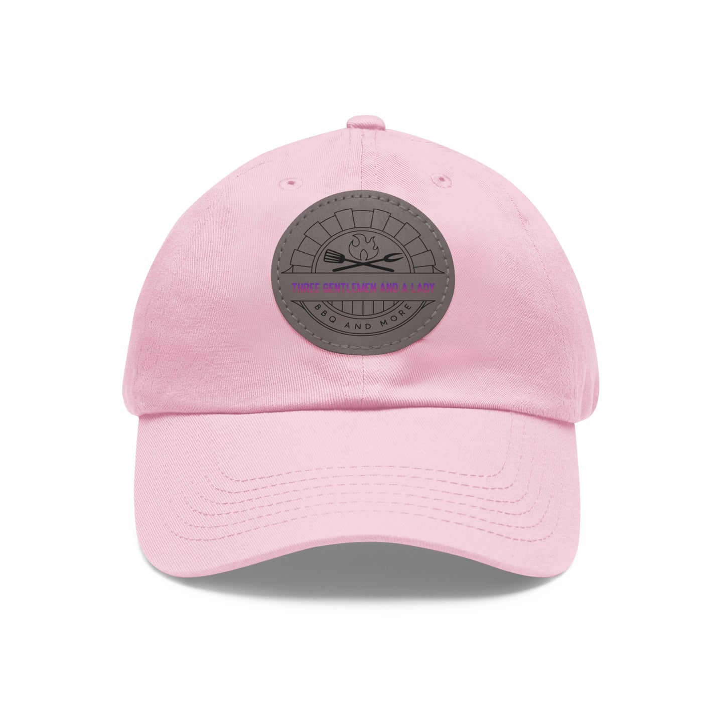 3 gentlemen and a lady-Hat with Leather Patch (Round)