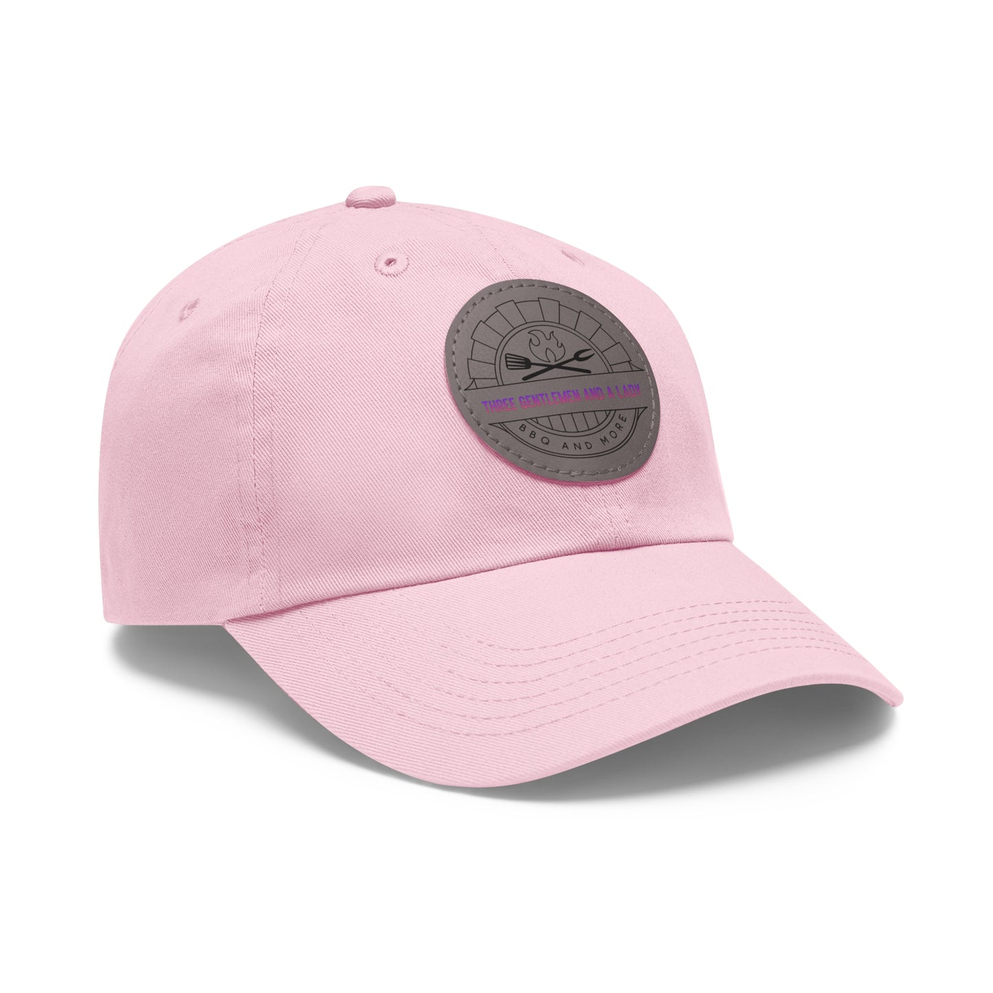 3 gentlemen and a lady-Hat with Leather Patch (Round)